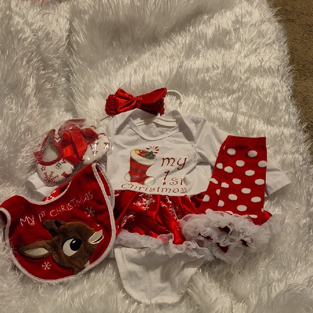 Baby's First Christmas Outfit Set